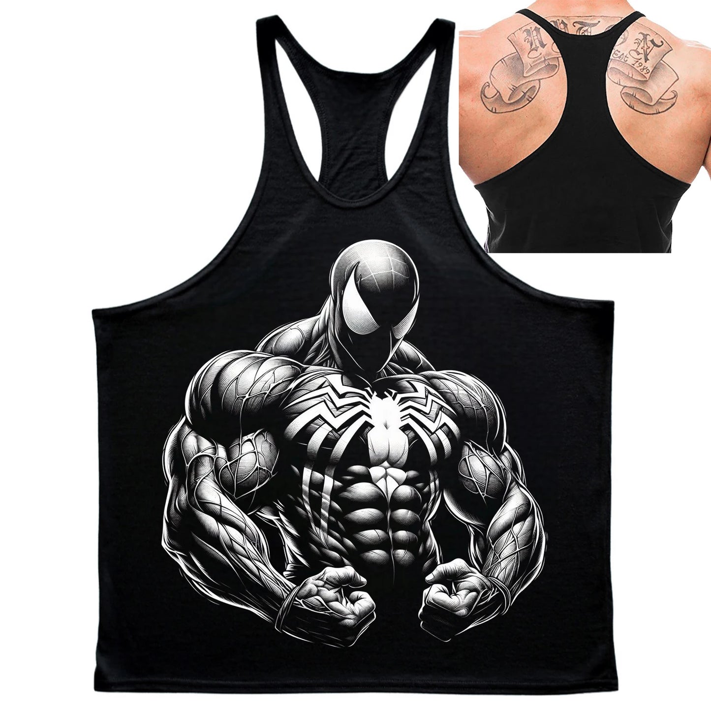 🔥 Men’s Venom Power Stringer Tank – Hardcore Gym Bodybuilding Muscle Vest