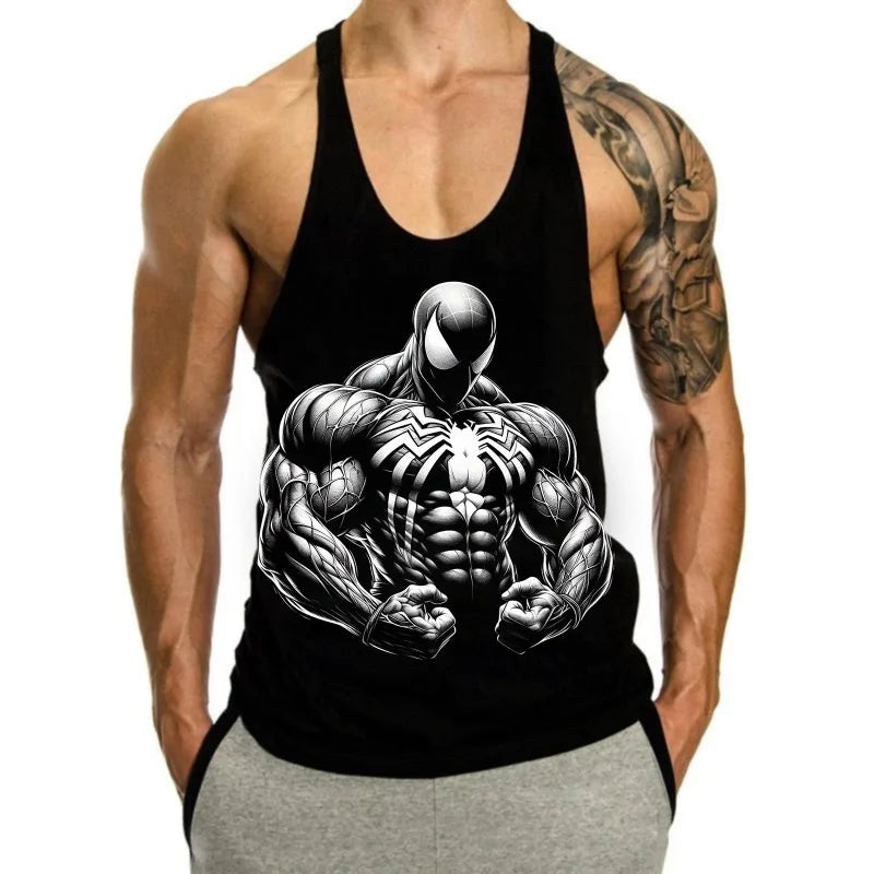 🔥 Men’s Venom Power Stringer Tank – Hardcore Gym Bodybuilding Muscle Vest