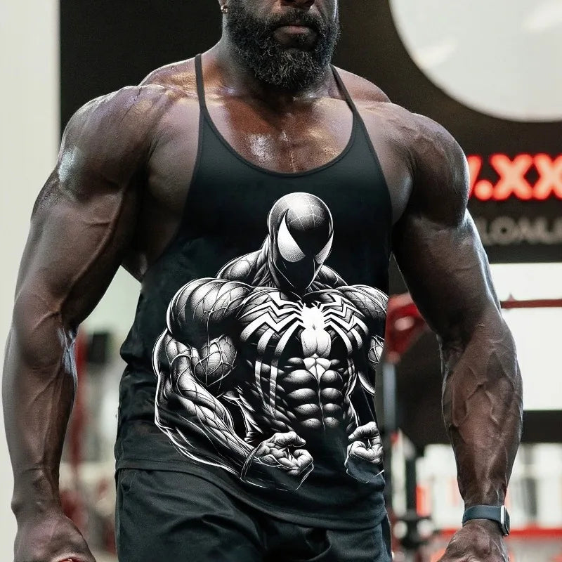 🔥 Men’s Venom Power Stringer Tank – Hardcore Gym Bodybuilding Muscle Vest