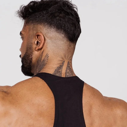 Men’s Motivational Sleeveless Muscle Tank for Gym Training