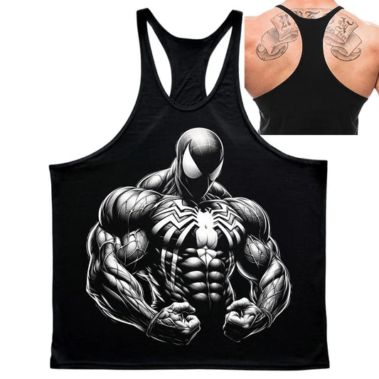 🔥 Men’s Venom Power Stringer Tank – Hardcore Gym Bodybuilding Muscle Vest